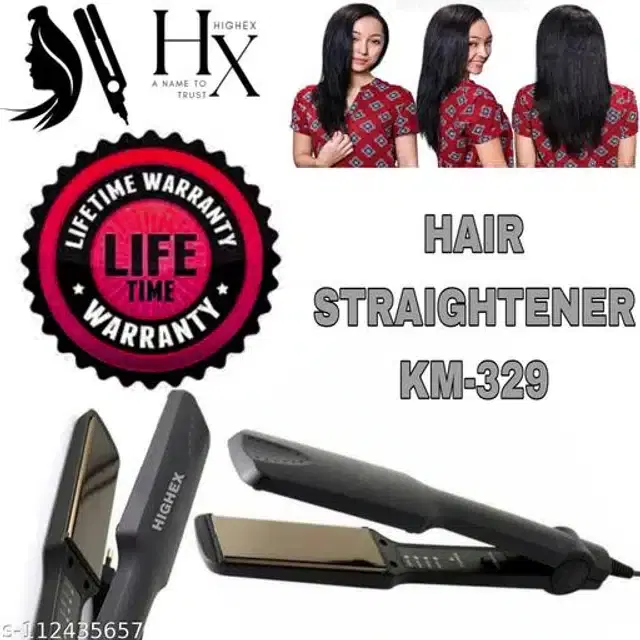 Plastic Hair Straightener, Black