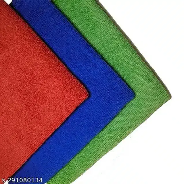 Microfiber Bath Towel, Multicolor, 40x40 cm, Pack of 3