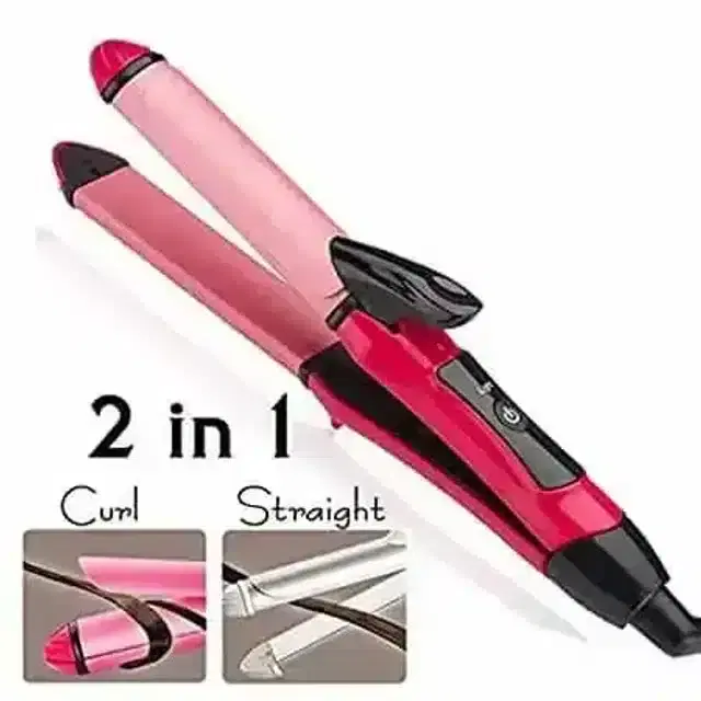 K Kudos 2 In 1 Hair Straightener And Curler Hair Straightening Machine Beauty Set Of Professional.