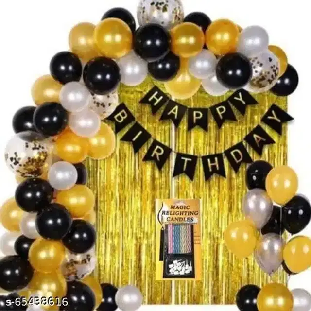 Birthday Party Decoration Kit, Multicolor, Set of 34