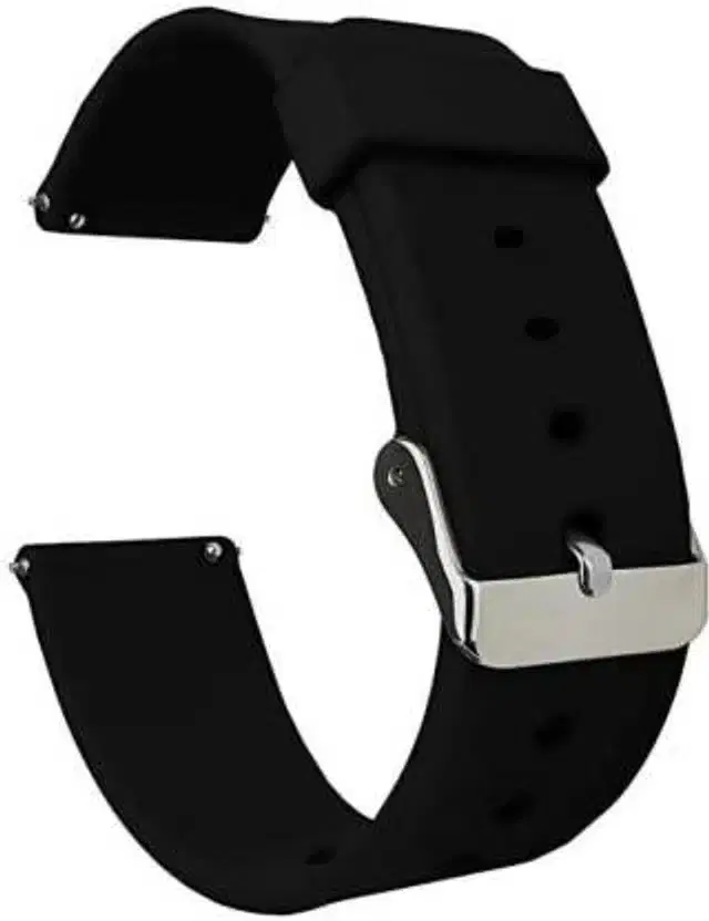 Silicone Watch Straps for Smartwatch, Black, 20 mm