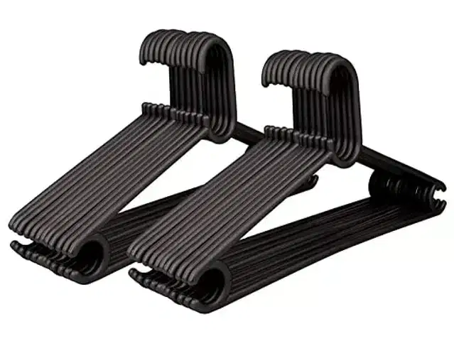 Plastic Clothes Hanger, Multicolor, Pack of 12