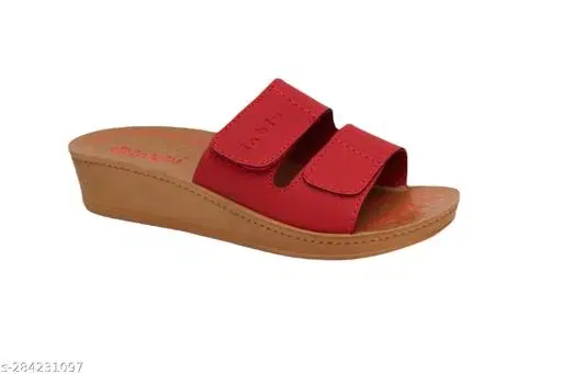 Inblu Slippers for Women (Red, 2)