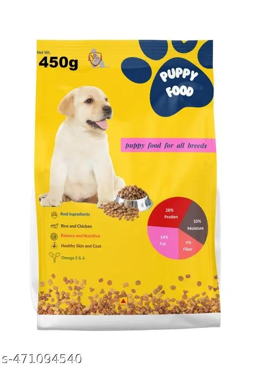 Dog Puppy Super Nutrious Dry Kibble Food ,450g , (Pack Of 1)