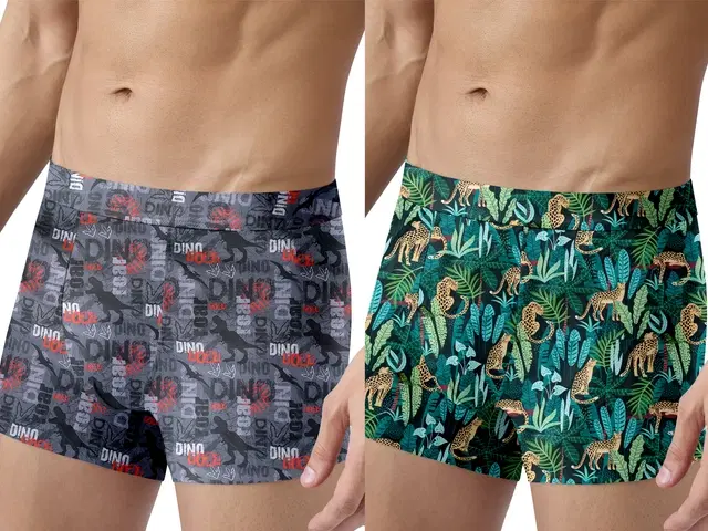 Micro Modal Printed Trunk for Men, Pack of 2 (Multicolor, S)