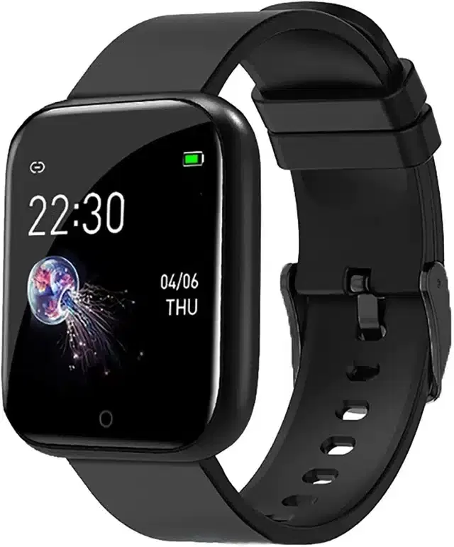Silicone Strap ID116 Smartwatch, Black