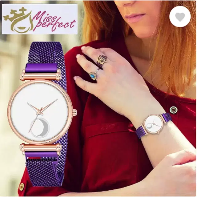 Analog Watch for Women & Girls (Purple)