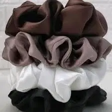 Women Multicolor Satin Scrunchies | Silk Premium Scrunchies Ponytail Holders | Hair Volumizer, Hair Ties Combo, Hair Scrunchie Set For Girls, Women, Mom, Sister, Pack of 4, Pack of 4, Pack of 4