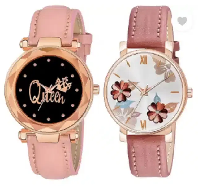 Analog Watch for Women, Pack of 2 (Multicolor)