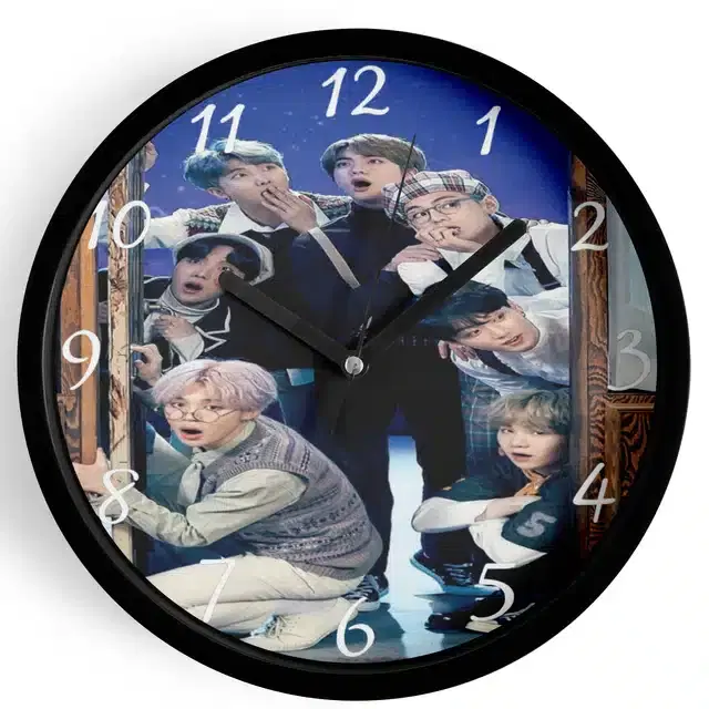 HD Printed Plastic Wall Clock, Multicolor, 10x10 Inches