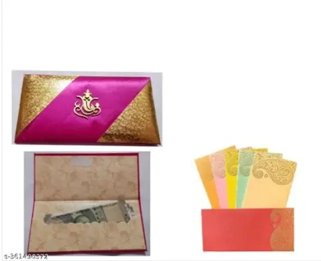 Posshe Traditional Envelopes, Multicolor, Pack of 5