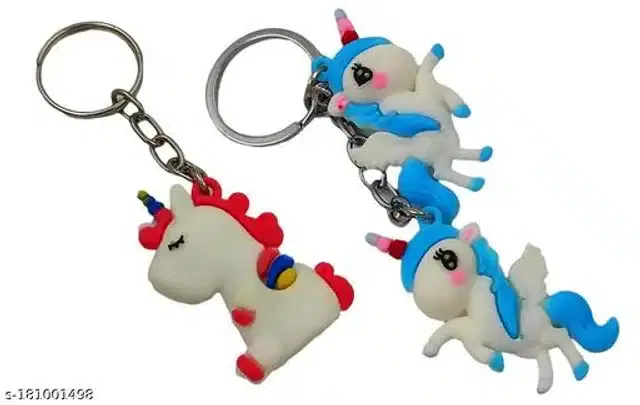 Plastic Stylish Keychain, Multicolor, Pack of 2