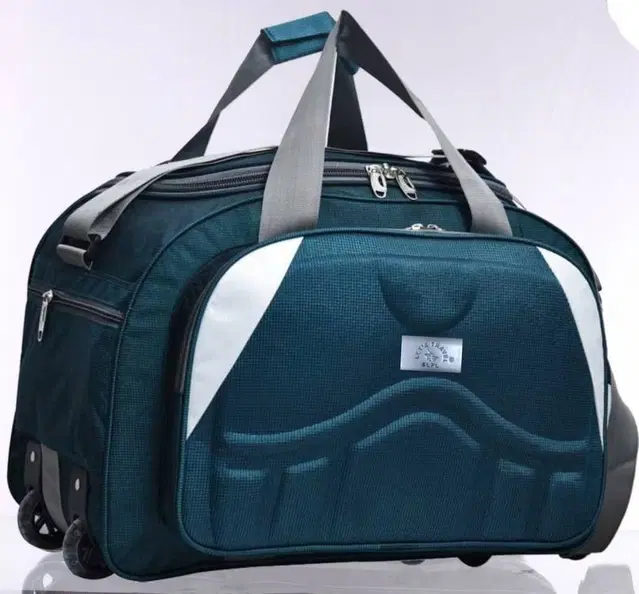 Nylon Duffel Bag for Men & Women, Green, 22 L