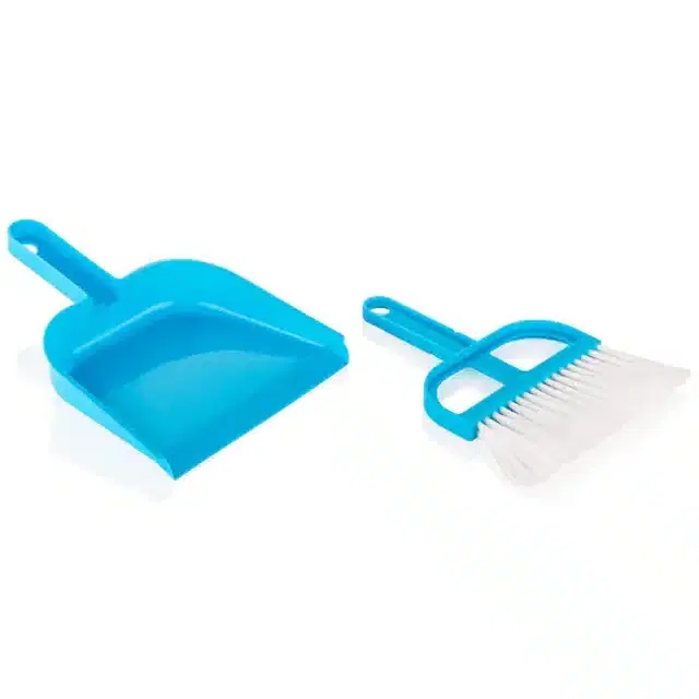 Mini Dustpan with Brush, Set of 1, Blue