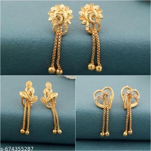 Latest Design Earrings/Studs/Bali Combo For Women'S/Girls
