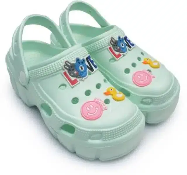 Clogs for Girls & Women (Sea Green, 4)
