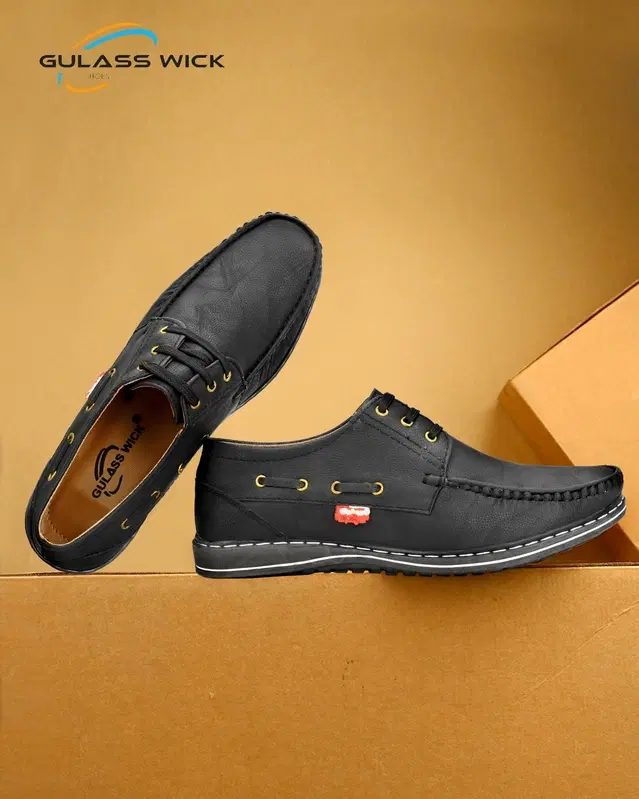 Velvet Loafers for Men (Black, 7)