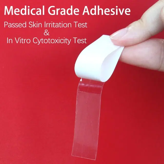 Acrylic Film Clothing 108 Double Sided Tape Strips, Transparent, Set of 1