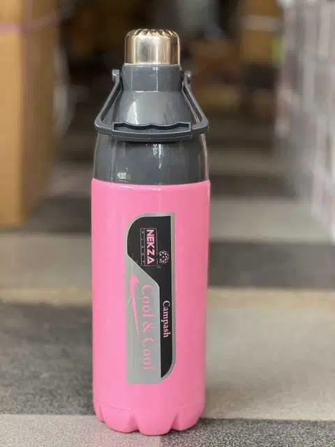 UNICEPT Cool Fresh Double Insulated Wall With Handle Water Bottle, Pink, 2000 ml, U-32