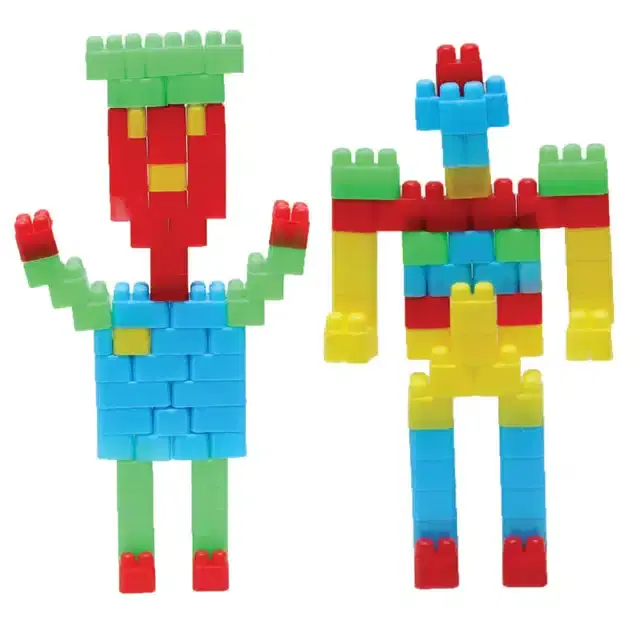 Plastic Educational 120 Pcs Building Blocks Toy Set for Kids, Multicolor