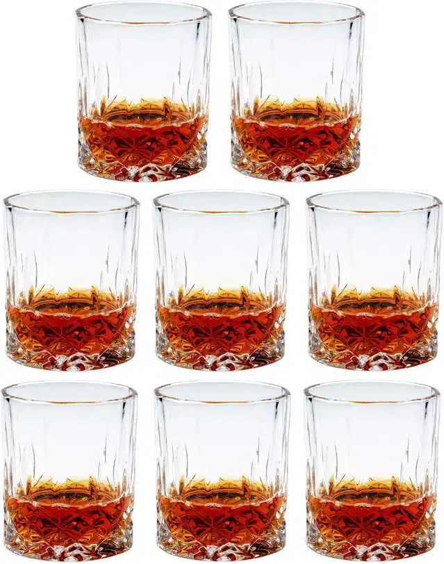 Liquor cum Cocktail Glasses, Transparent, 200 ml, Pack of 8