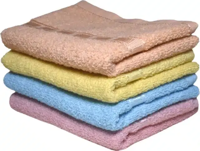 Cotton Super Absorbent Antibacterial Face & Hand Towels, Pack of 4, Multicolor, 14x21 inches