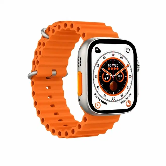 Smartwatch For Men & Women [Orange, Free Size]