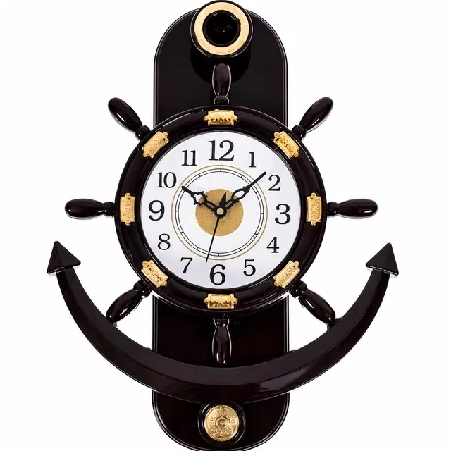 Pendulum Cherry Analog Wall Clock, Medium [11" × 11"], Plastic