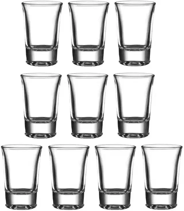 Liquor cum Cocktail Glasses, Transparent, 30 ml, Pack of 10