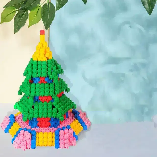 Plastic Educational Hexagonal 50 Pcs Building Blocks Toy Set for Kids, Multicolor
