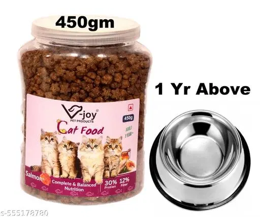 Signature Ocean Fish, Sardine, and Mackerel Dry Cat Food With 200ml Bowl ,450g , (Pack Of 1)