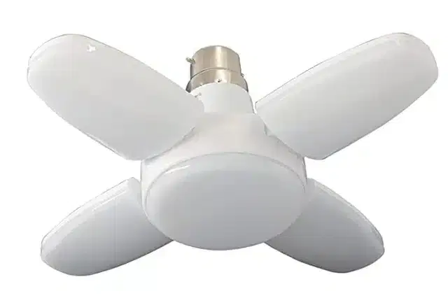 Foldable Mini Fan Blades LED Bulb, White, 28 W