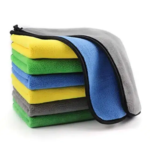 Cotton Blend Multipurpose Cleaning Towel, Multicolor, 40x30 cm, Pack of 6