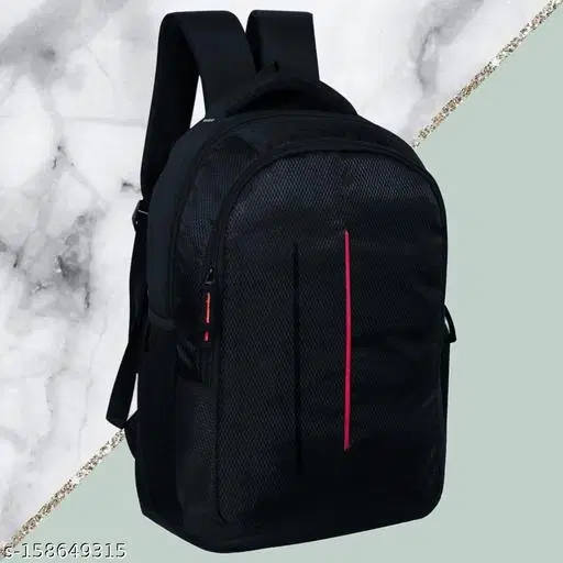 Polyester Backpack for Men & Women, Black