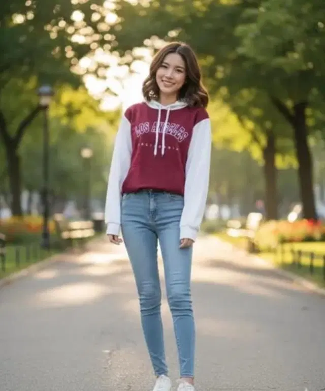 Cotton Printed Hoodie for Women, Maroon (S)