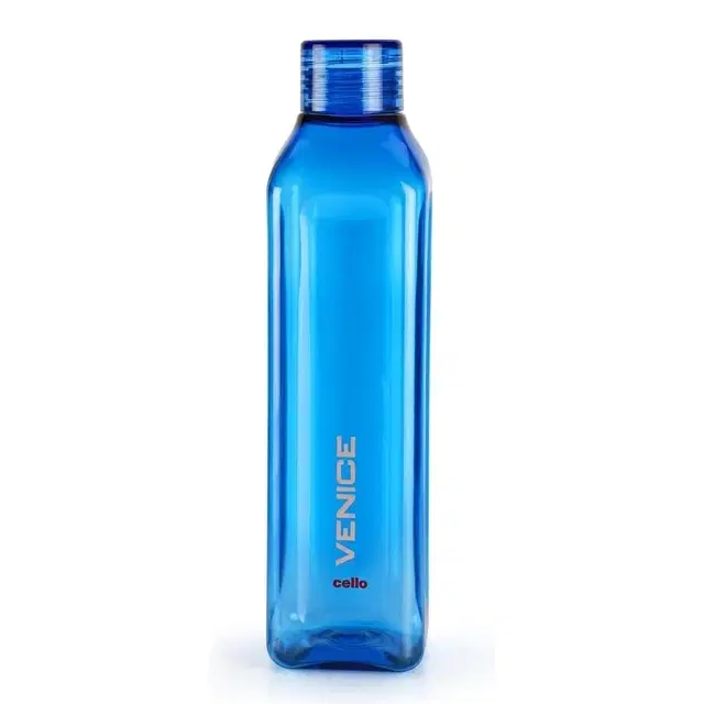 Cello Venice Bottle, 1000 ml, Blue | BPA-Free & Food-Grade | Leak-Proof Cap