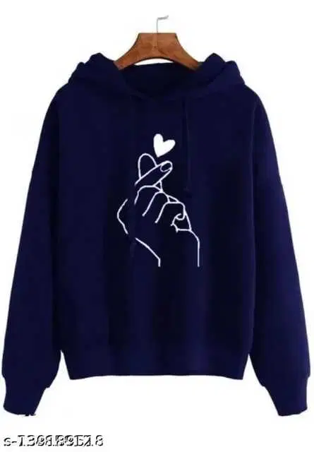 Women's Full Sleeves Sweatshirt (Navy Blue, S) (PC-41)