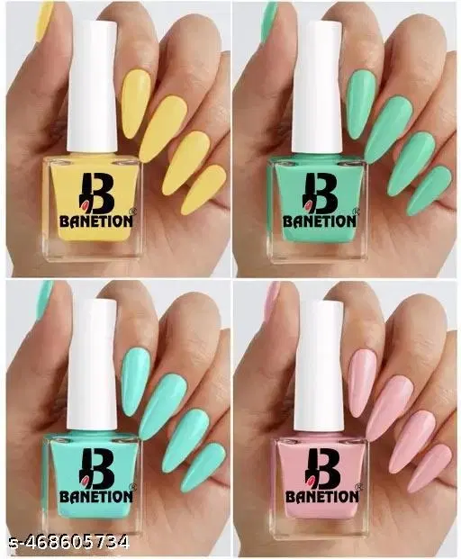 Banetion Matte Nail Polish, Multicolor, Pack of 4