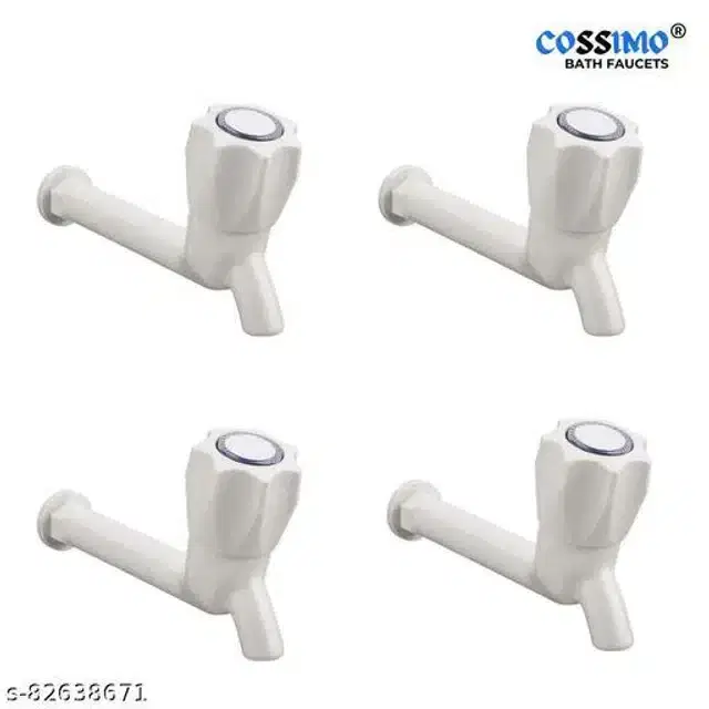Bathroom Tap, White, Pack Of 4