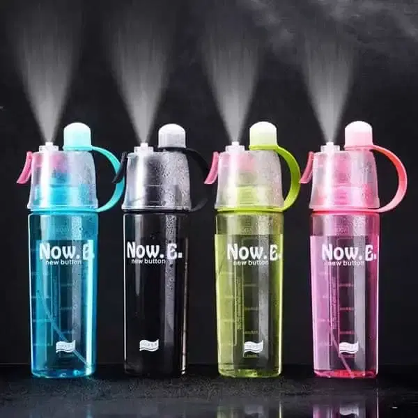 Shopeleven New.B Plastic Sports Spray Water Bottle, Pack of 4