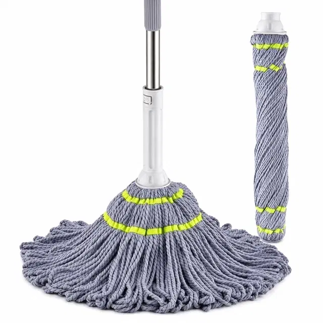 Microfiber Twist Mop with Squeeze Handle for Floor Cleaning