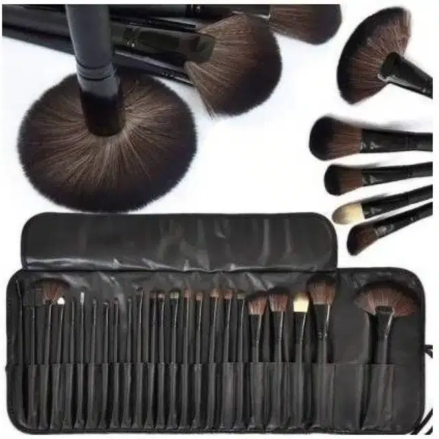 Combo of Makeup Brush, Pack of 24, Black