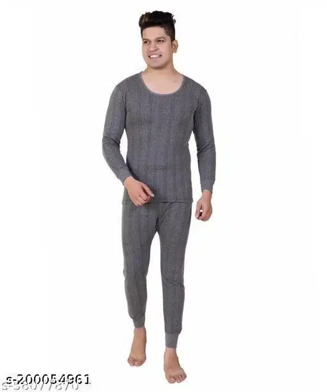 Wool Thermal Set for Men (Grey, L)