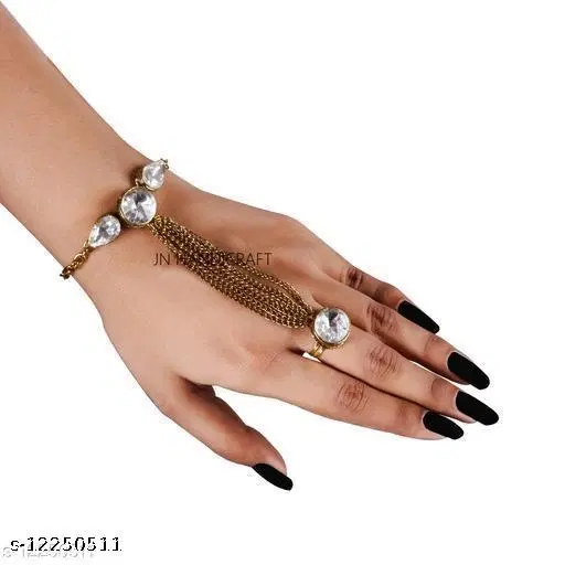 Alloy Bracelets for Women & Girls, White