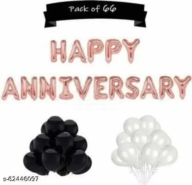 Anniversary Party Decoration Kit, Multicolor, Set of 66