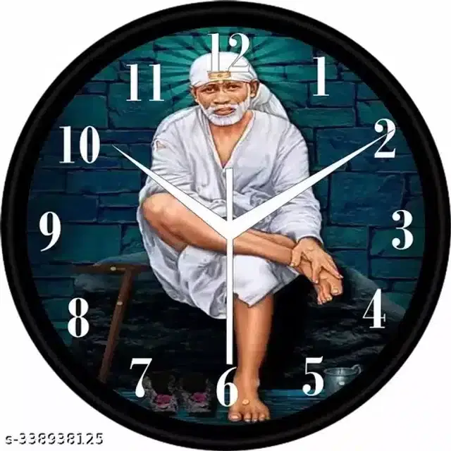 Designer Printed Plastic Wall Clock, Multicolor