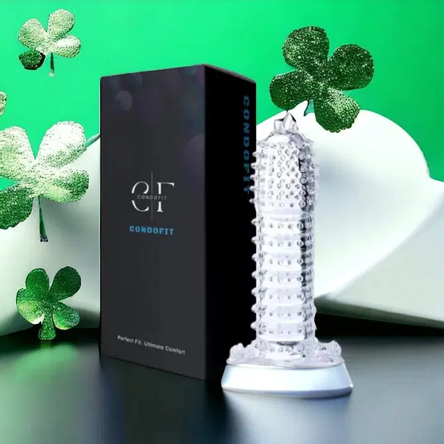 Crystal Dotted Reusable Condom for Men, Transparent