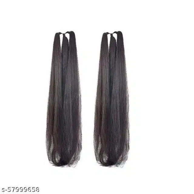 Hair Extention For Women, Black, Pack Of 2
