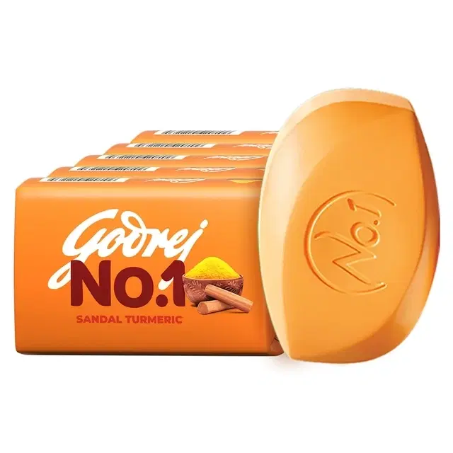 Godrej No.1 Sandal and Turmeric Soap 5X100 g (Buy 4 Get 1 Free)