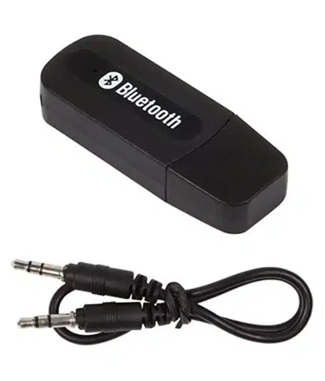 Bluetooth Stereo Audio Receiver with Cable, Black